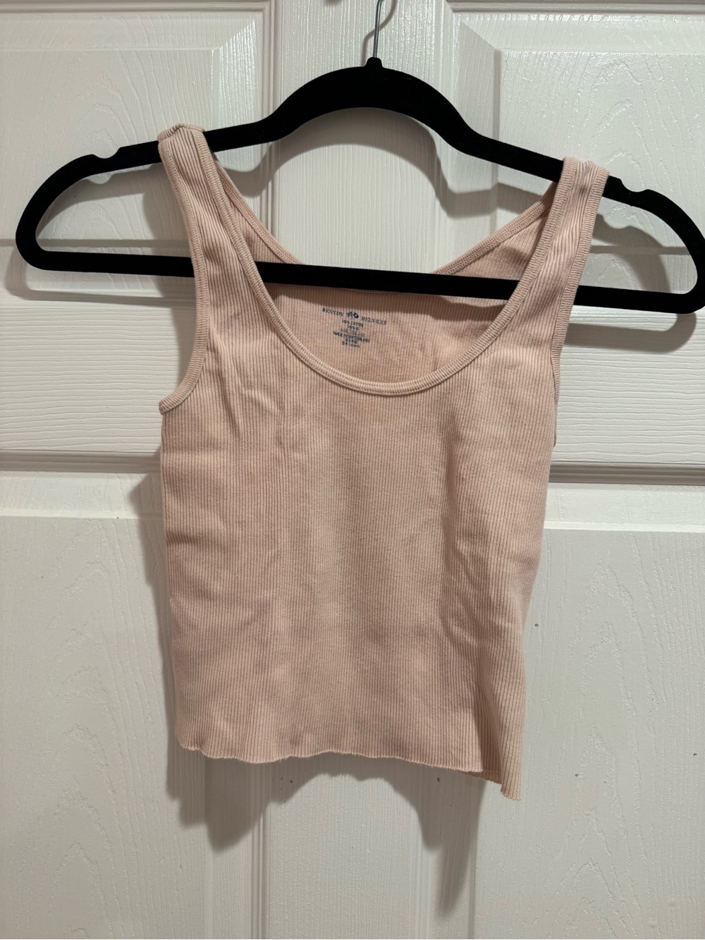 Brandy Melville Ribbed Tank Top - Pink OSFM